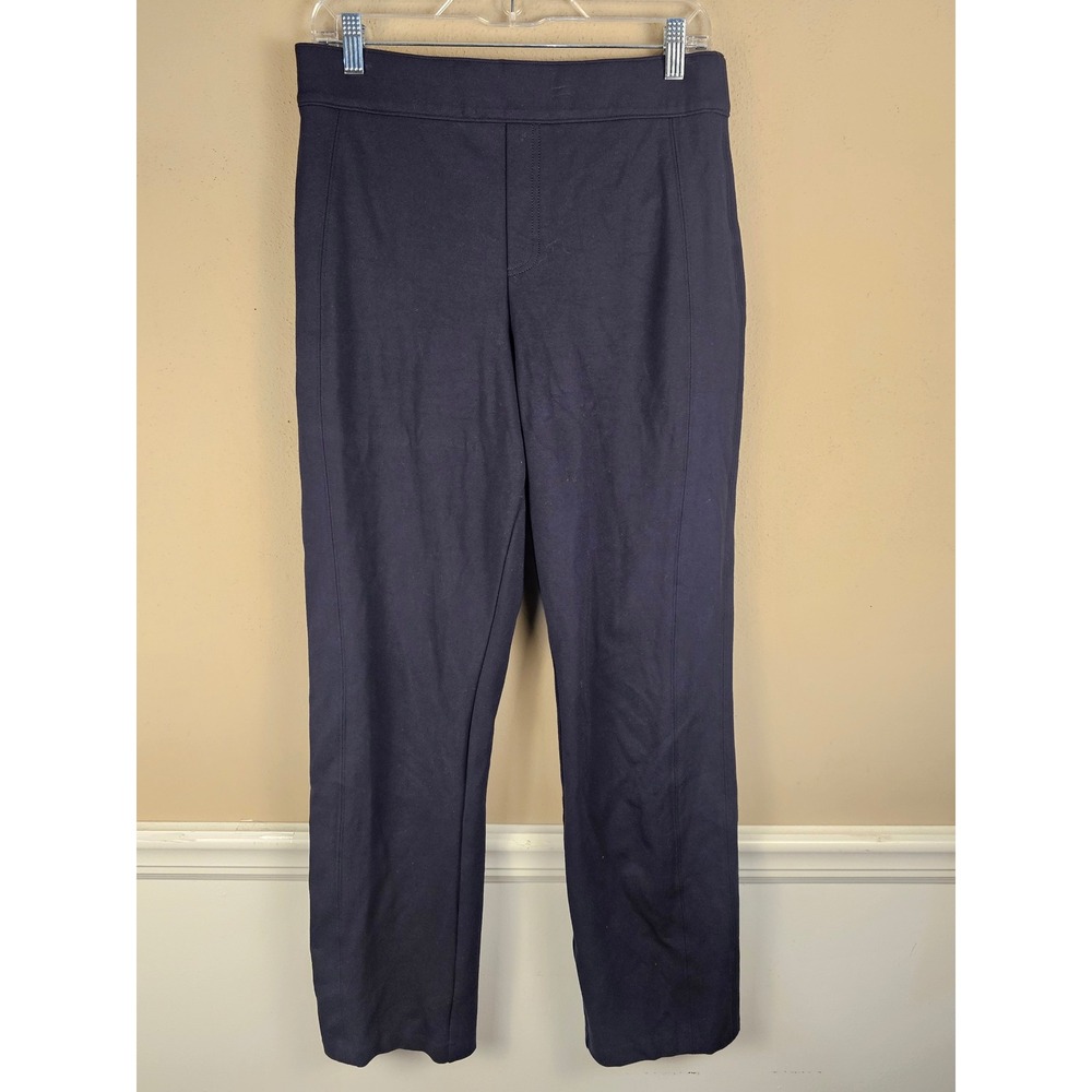 Spanx Womens Navy Targeted Compression Slim Straight Ponte Pants Large‎